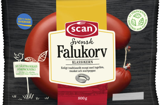 Även Scan falukorv får ny förpackning