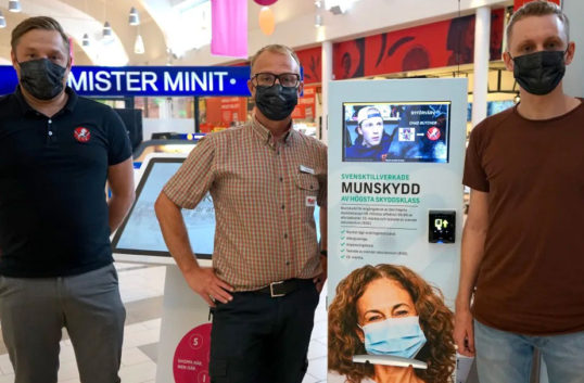 Munskyddsautomat till Ica Maxi-butik