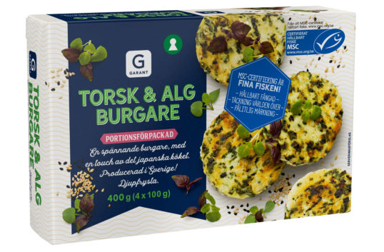 Garant lanserar ny torsk- och algburgare