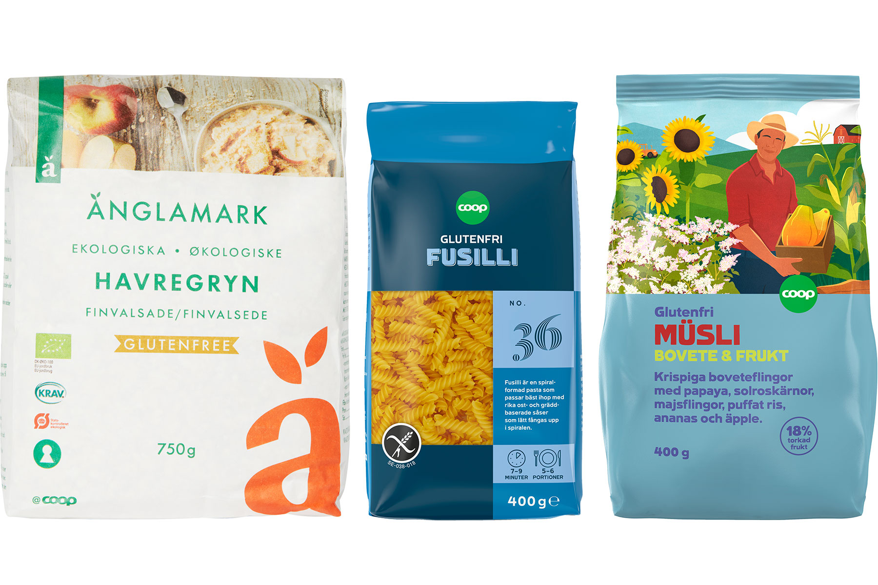 Tre nya glutenfria produkter från Coop