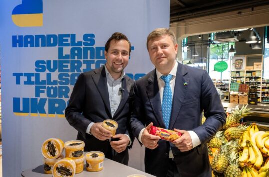Ukrainska produkter i svenska butiker via Handelslandet Sverige
