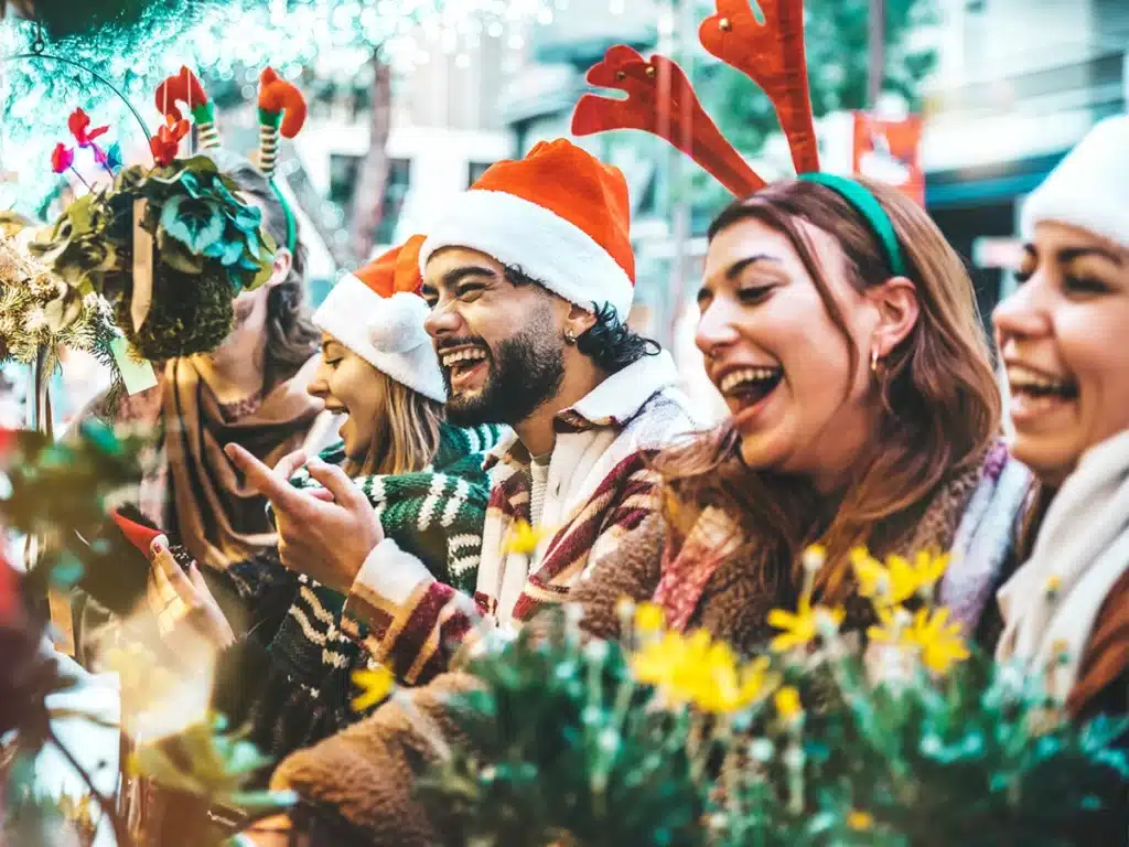 Flaskor med julmust i butikshylla under julveckan – symbol för svensk julhandel.